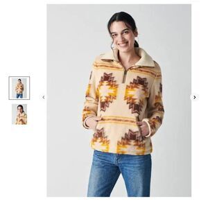 Faherty good feather x star nation quarter zip star nation | Size S